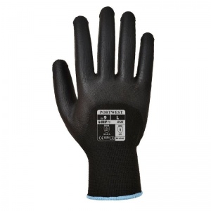 Portwest 3/4 PU Dipped Handling Black Gloves A122BK