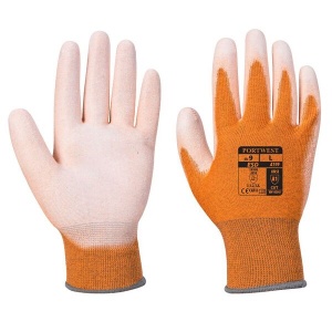 Portwest A199 Anti-Static PU Palm Coated Orange Gloves