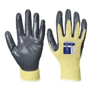 Guanti Da Lavoro Portwest Amber Cut - Taglia XXL - Antitaglio Livello B, Rivestimento In Schiuma Nitrilica