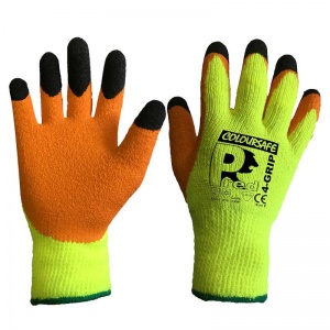 Predator 4 Grip WinterPaws High Visibility Orange Latex Coated Cut Level 2 Safety Gloves CWP