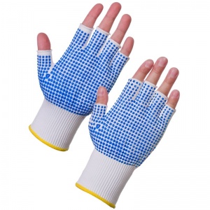 Supertouch 3022 PVC Dot Palm Fingerless Work Gloves