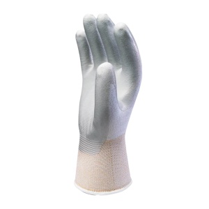 Guanti Da Lavoro Showa 370-NBR – Bianchi, Nitrile, Taglia 6/S, Palmo Rivestito, CE-2, Morbidi E Sensibili