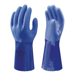 Showa 660/34 PVC Gauntlet Grip Gloves - SafetyGloves.co.uk