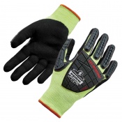 Ergodyne ProFlex 7141 Hi-Vis Nitrile-Dipped Cut-Resistant Impact Gloves