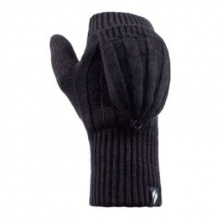 Heat Holders Ladies Navy Cable Knit Ash Converter Mittens