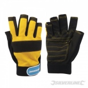 Silverline Fingerless Neoprene Mechanics Gloves 633906/868837