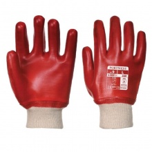 Portwest A400 Oil-Resistant PVC Red Gloves