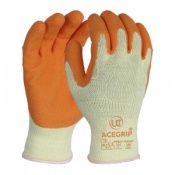 AceGrip Orange General Purpose Latex Coated Gloves (Case of 120 Pairs)