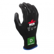 MCR CT1064PU Polyurethane Coated Level D Cut-Resistant Nitrile Work Gloves