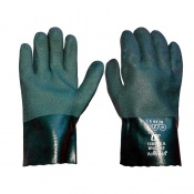 Green Double Dipped 11'' PVC Gauntlets V327