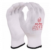UCi Knitted Nylon Low-Linting White Gloves NLNW