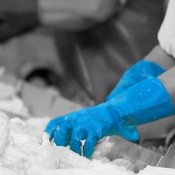 Polyco Nitri-Tech III Lite Blue Fishscale Chemical Gloves 91
