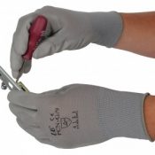 Grey PU Coated Polyester Glove PCP-G