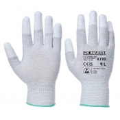 Portwest A198 Antistatic PU Fingertip Grey Gloves