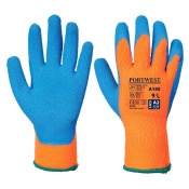 Portwest A145 Thermal Grip Gloves (Orange/Blue)