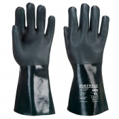 Portwest A835 35cm Double-Dipped PVC Chemical-Resistant Gauntlets