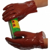 Standard Chemical Resistant Red 11'' PVC Gauntlet R227