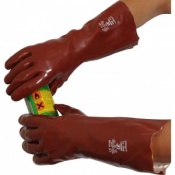 Standard Chemical Resistant Red 16'' PVC Gauntlet R240