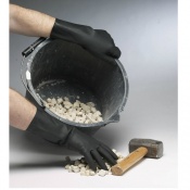 Shield GI/6406 Black Heavy-Duty Industrial Rubber Gloves