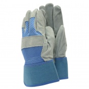 Town and Country All Rounder Leather Rigger Sky Blue Gloves