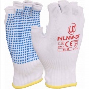 UCi NLNW-DF Low-Lint White Fingerless Work Gloves with PVC Palm Dots