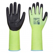 Portwest A632 Green Vis-Tex Cut and Puncture Resistant Safe Long Cuff Gloves