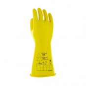 Ansell E016Y Electrician Class 0 Long Yellow Insulating Rubber Gloves