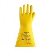 Ansell E021Y Electrician Class 1 Long Yellow Insulating Rubber Gloves