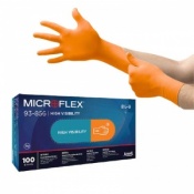 Ansell Microflex 93-856 Disposable Powder-Free Orange Nitrile Gloves