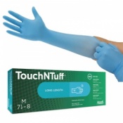 Ansell TouchNTuff 93-163 Disposable Long-Cuff Nitrile Gloves