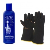 Gloves in a Bottle and Briers Leather Gauntlet Gloves Summer Gardening Bundle