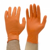 Orange Nitrile Gloves