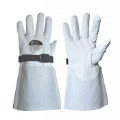 Polyco Leather Protection Gauntlets with Buckle for Electricians Gloves