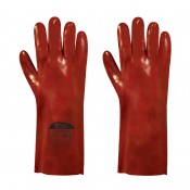 Polyco Polychem Heavyweight Red PVC Chemical Resistant Gauntlets