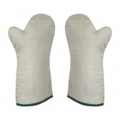 Polyco Teflon Mitt Heat-Proof Kitchen and Kiln Gloves (Silver Mittens)