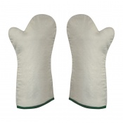 Polyco Teflon Mitt Heat-Proof Kitchen and Kiln Gloves (Silver Mittens)