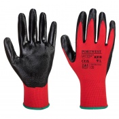 Portwest A310 Flexo Grip Nitrile Red and Black Gloves