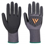 Portwest A715 Grip 15 Nitrile-Coated Impact Gloves (Black)