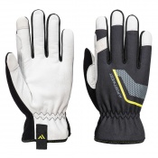 Portwest A775 Stretch Utility Leather Mechanics Gloves (Black)