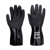 Portwest A882 ESD PVC Black Chemical Gauntlets