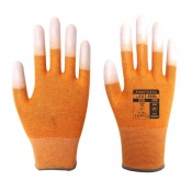 Portwest A198 Antistatic PU Fingertip Orange Gloves