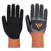 Portwest CT46 Cut D18 Nitrile-Coated Impact Gloves (Grey/Black)