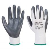 Portwest A310 Flexo Grip Nitrile Grey and White Gloves