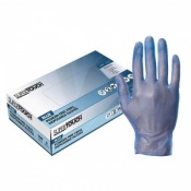 Supertouch Blue Powdered Vinyl Gloves 1101