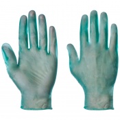 Supertouch Green Powdered Vinyl Gloves 1103