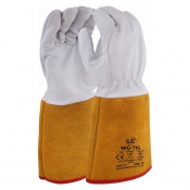 Premium TIG Welding Gauntlets with Golden Cuff  WG-TIG