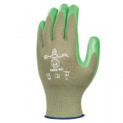 Showa 4552 Green Biodegradable Nitrile Foam Palm Coated Gloves