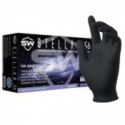 Stellar S6 Black EcoTek Biodegradable Nitrile Gloves (Pack of 100)