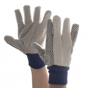 Supertouch Cotton Drill Polka Dot Gloves - 12oz 2627