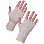 Supertouch 252W4 Fingerless Polycotton Knit-Wrist Liner Gloves
